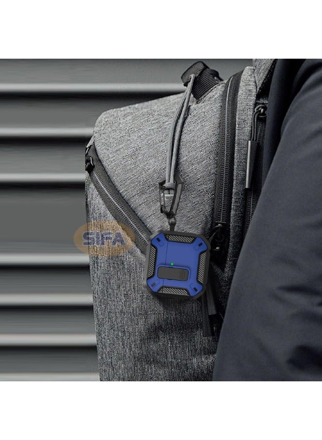 ماركة غير محددة - غطاء حافظة Airpods 4، حافظة Airpods 4th Generation مع قفل، غطاء حافظة Airpods 4 Generation مع طقم منظف، غطاء صلب مقاوم للصدمات مع سلسلة مفاتيح لـ Apple Airpods 4 2024 (أزرق) - Image 1