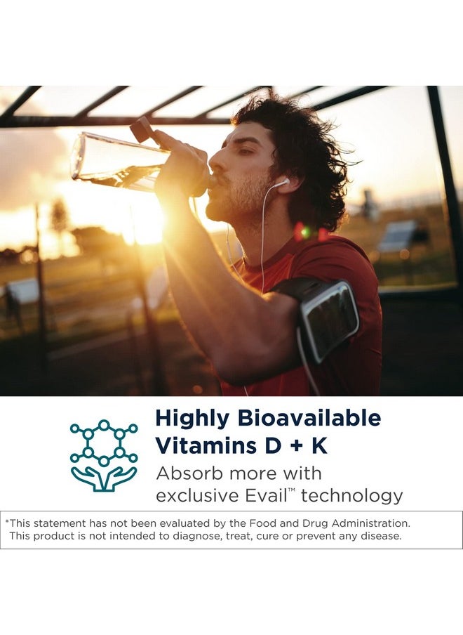 designs for health - Devail Supreme 5000 Iu Vitamin D3 Supplement With Vit K (K1 K2 As Mk4) + Gg Bone Cardiovascular + Immune Support Improved Bioavailability (60 Softgels) - Image 1