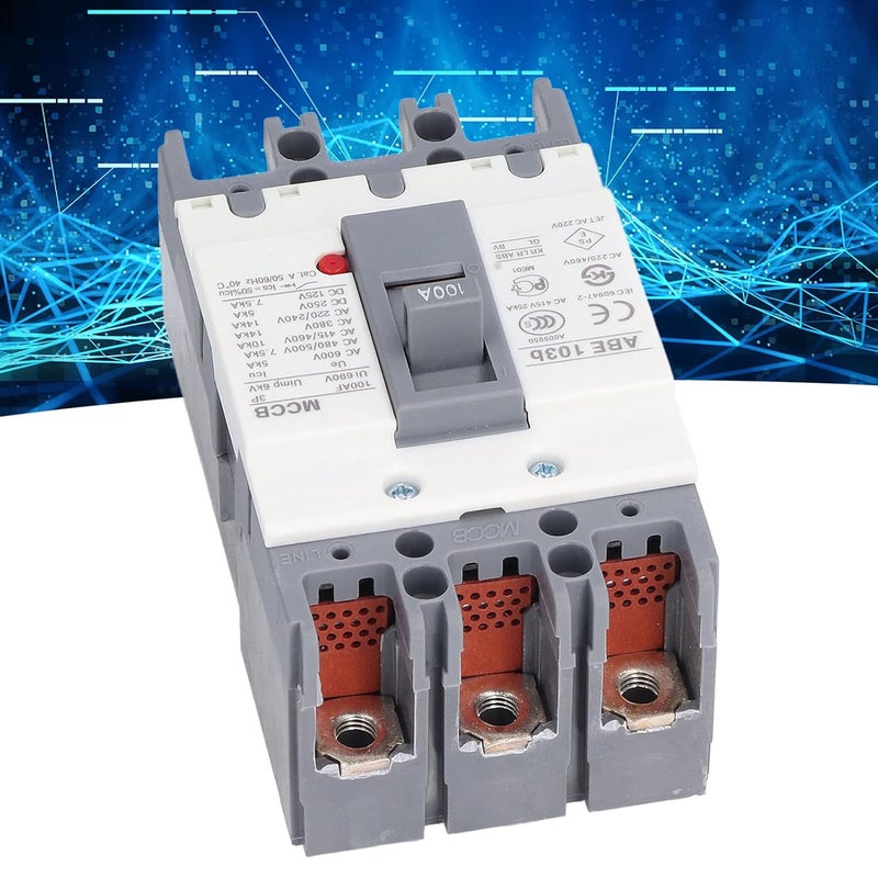 MCCB Circuit Breaker 100A Overload Protection Flame Retardant Shell Solar Battery Protector - Image 5