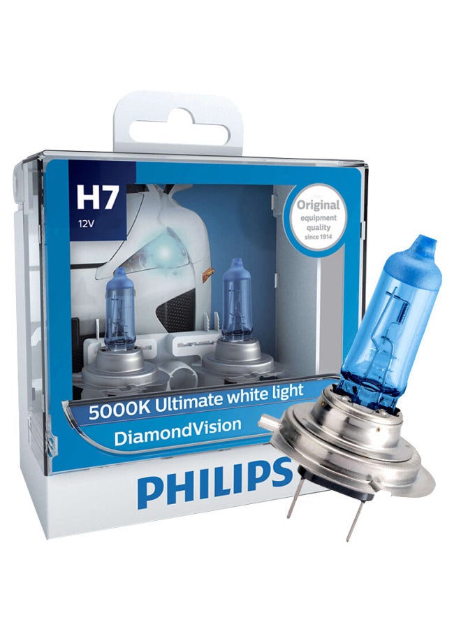 Philips Philips Blue Diamond Light H7 Upgraded Car Bulb Halogen Lamp, 2-pack, Color Temperature 5000k  - Image 3
