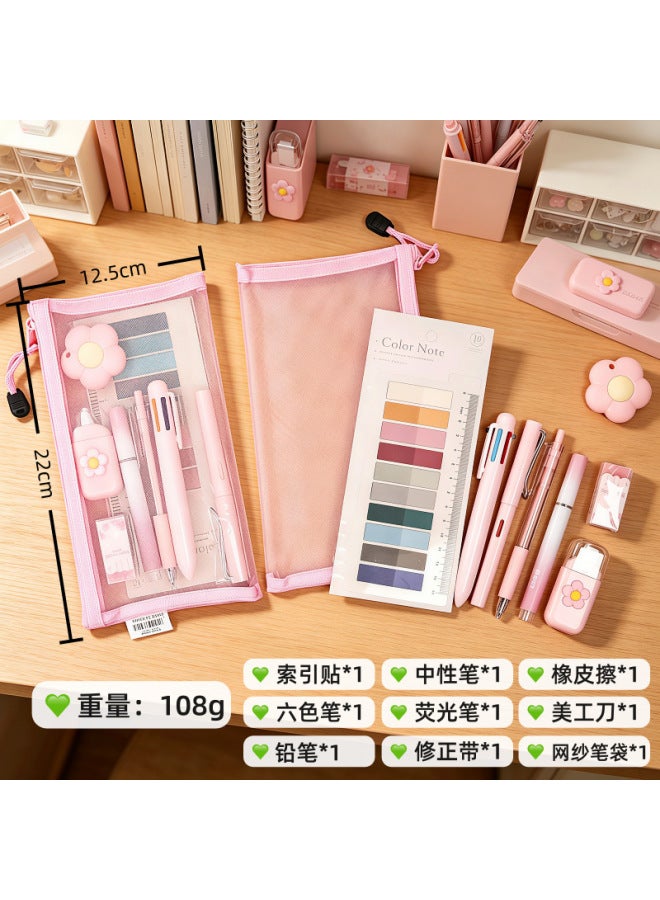 High-quality Simple Multi-color Floral Stationery Set, Perfect As A Back-to-school Gift Or Reward For Students