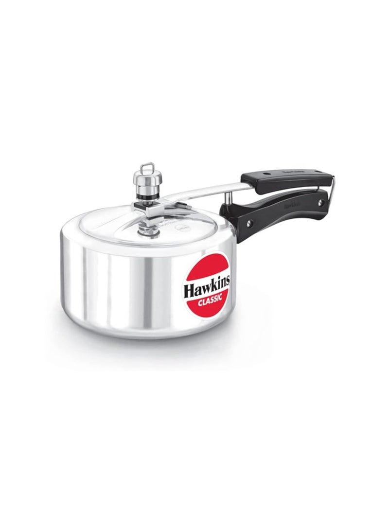 Hawkins Hawkins 2 Litre Classic Pressure Cooker, Best Inner Lid Cooker, Small Cooker, Silver (CL20)  - Image 1
