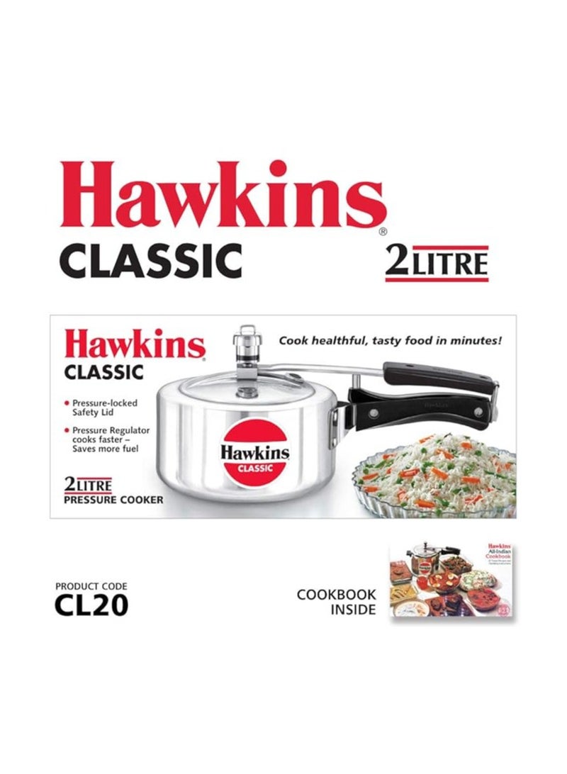 Hawkins Hawkins 2 Litre Classic Pressure Cooker, Best Inner Lid Cooker, Small Cooker, Silver (CL20)  - Image 2
