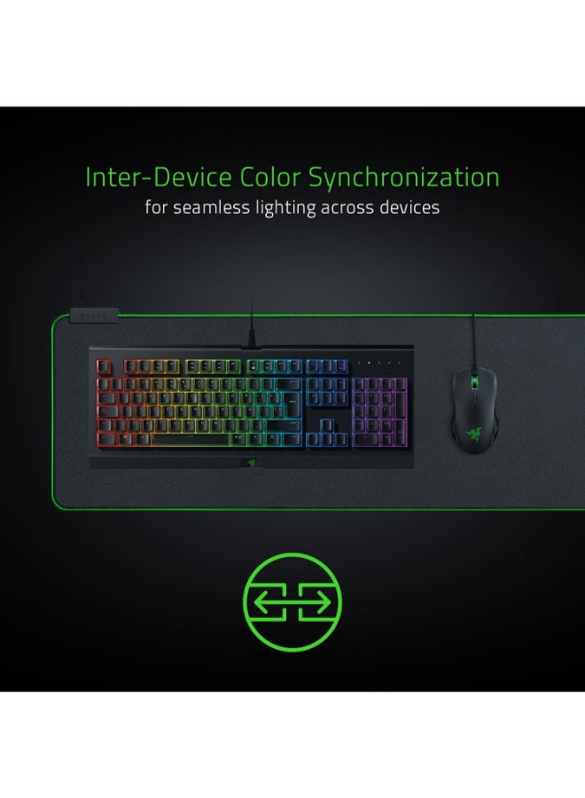 Razer Goliathus Extended Chroma - Soft Extended Gaming Mouse Mat With Razer Chroma RGB Lighting (Cable Holder, Fabric Surface, Quilted Edge, Optimized For All Mice) Black I RZ02-02500300-R3M1 - Image 3