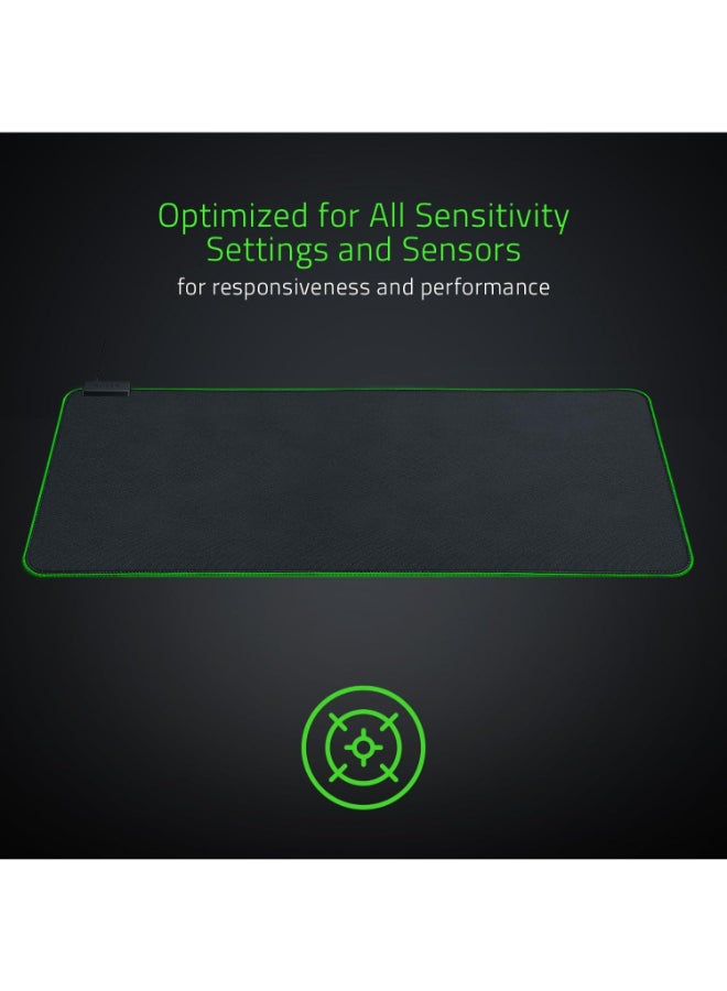Razer Goliathus Extended Chroma - Soft Extended Gaming Mouse Mat With Razer Chroma RGB Lighting (Cable Holder, Fabric Surface, Quilted Edge, Optimized For All Mice) Black I RZ02-02500300-R3M1 - Image 5