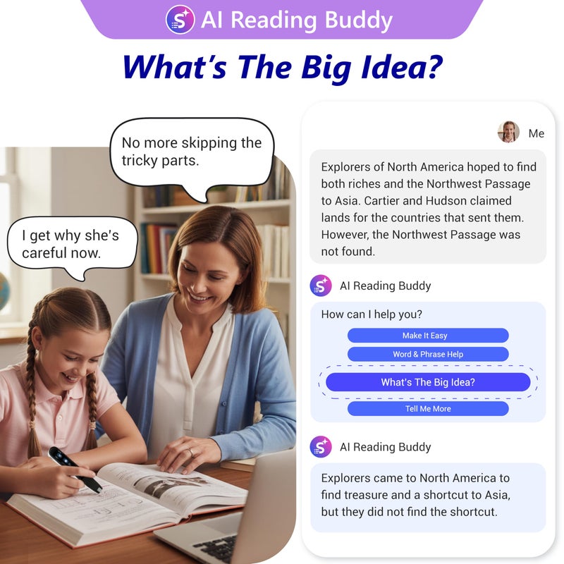 PenPower WorldPenScan AI Reader â€“ Reading Pen with Built-in Dictionary & AI Reading Buddy for Kids | Grade-Level Reading Support | English, Spanish, Chinese | Text-to-Speech, Transcribe, Translation - Image 5