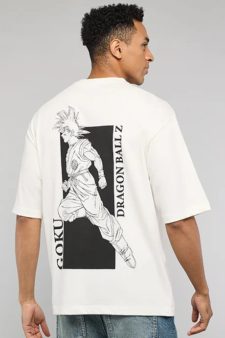أر أند بي Dragon Ball Z Printed T-Shirt with Crew Neck and Short Sleeves