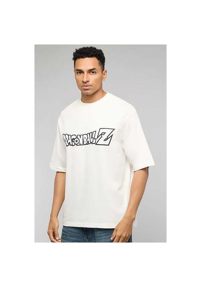 R&b Dragon Ball Z Printed T-Shirt with Crew Neck and Short Sleeves
