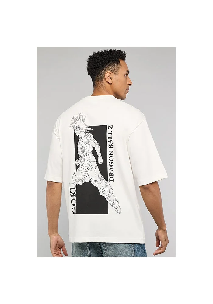 R&b Dragon Ball Z Printed T-Shirt with Crew Neck and Short Sleeves