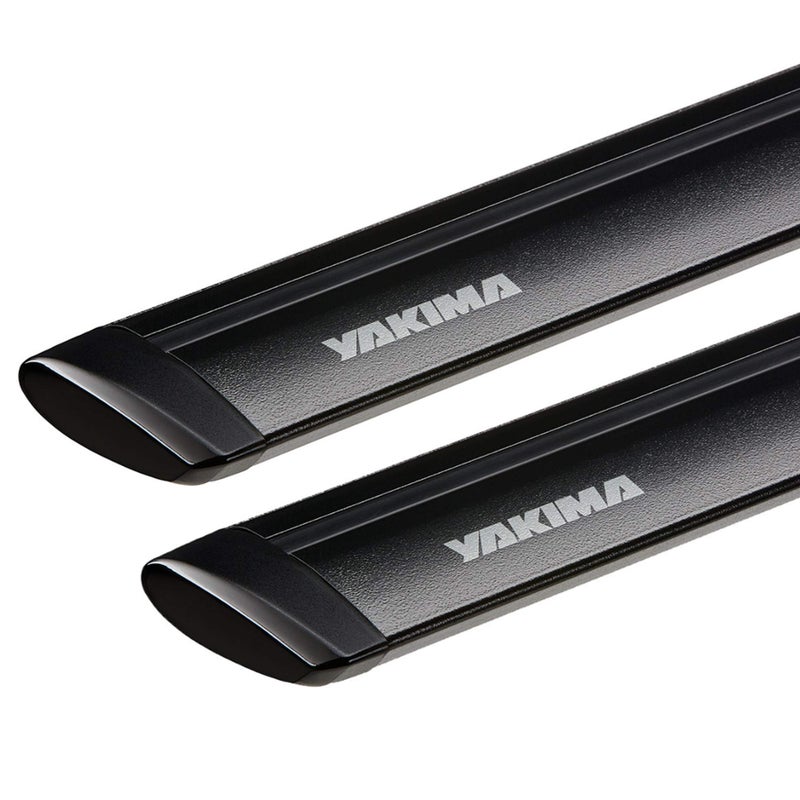 Yakima 60 Inch Aluminum T Slot JetStream Bar Aerodynamic Crossbars for Roof Rack Systems Compatible with Any StreamLine Tower Black Set of 2