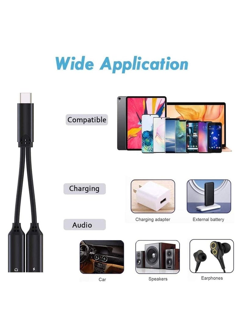 TIGER USB Type C to Dual USB C Female Audio Adapter & Charger Splitter – 2-in-1 Headphone & Charging Aux Cable for Samsung Galaxy S24/S24+/S24 Ultra/S23/S23+/S23 Ultra/S22 Ultra/S22+/S22 – Fast Charging, High-Quality Sound - Image 5