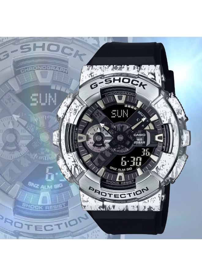 كاسيو ساعة كاسيو جي شوك GM-110GC-1A انالوج رقمي اطار معدني مقاومة للصدمات مقاومة ماء 200 متر اضاءة خلفية LED توقيت عالمي ستوب ووتش مؤقت عد تنازلي منبهات تقويم تلقائي - Image 4