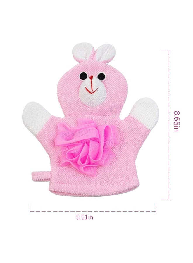 AUEAR, 4 Pcs Cartoon Terry Cloth Bath Sponge Mitts Puppet Cute Hand Puppets Washcloth Mitt Bath Glove - Image 4