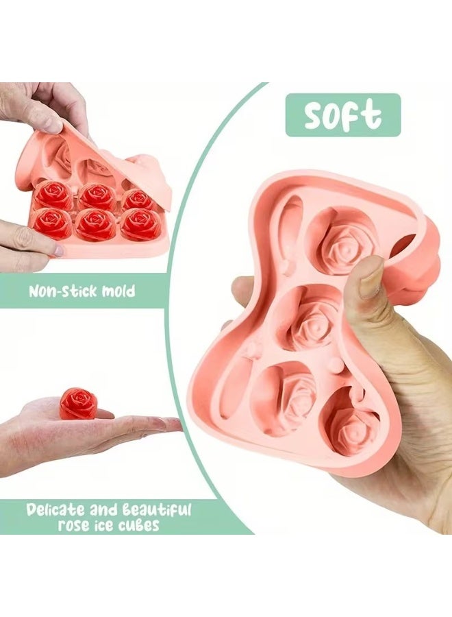 Goolsky 1pc 9 grids Ice Cube Mold Food Grade Silicone Cork Block Ice Box Ice Cream Maker Household Grinder Frozen Ice Rose Mold Kitchen Tool, Home Bar Accessory, Frozen Treats, Reusable Mold, Easy Storage, Durable Silicone, Bpafree Material, Kitchen Gadget, Dessert Makers, Party Hosts - Image 3