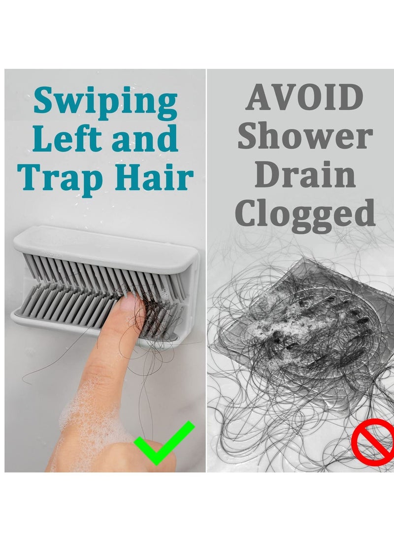 واي آند دي Hair Catcher Shower Wall, Trap for Drain, Catcher, Collector Silicone Trap, Bathroom Tub Filter  - Image 5