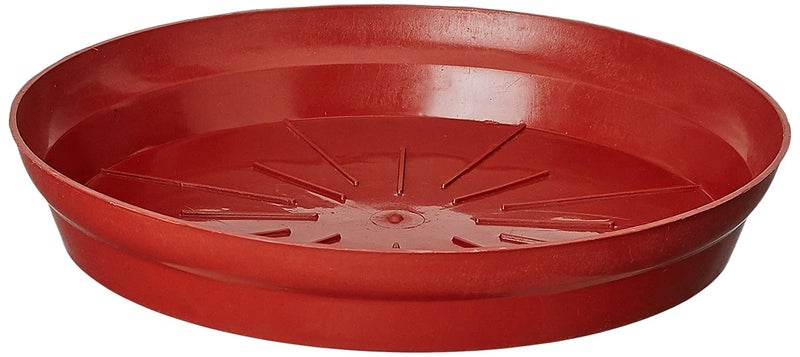 Leafy Tales Planter Bottom Plate/ Gamla Dripping Tray, Terracotta Color Plastic pots | (10-inch, Brown, Pack of 5) - Image 5