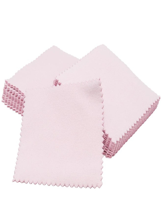 JAKOUE 50 Pcs Pink Jewelry Cleaning Cloth - Premium Polish Cloth for Silver, Gold, Platinum & Glasses (Wrapped Tarnish Remover) - Image 1