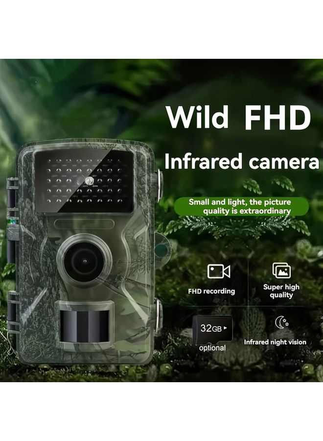 كاميرا تتبع الصيد الخارجية باللون الأخضر العسكري بدقة 1080بك - رؤية ليلية مع كشف حركة - Image 2