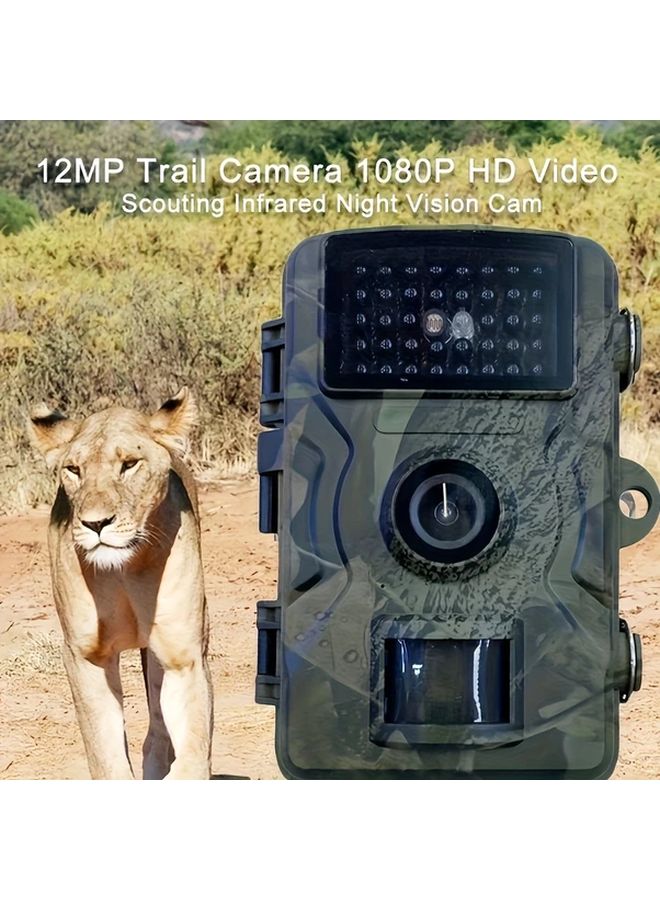 كاميرا تتبع الصيد الخارجية باللون الأخضر العسكري بدقة 1080بك - رؤية ليلية مع كشف حركة - Image 5
