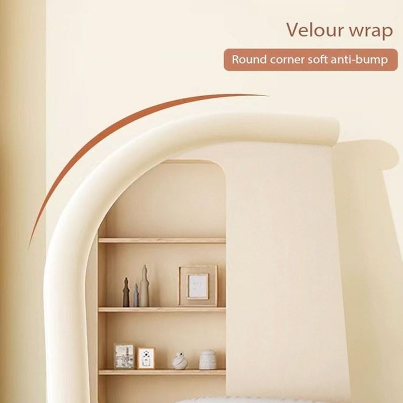 Kutis Modern Scandinavian Arc Design Full Length Mirror Standing Hanging or Leaning Against Wall Large Bedroom Floor Mirror Dressing Mirror Wall-Mounted Mirror 70x170 cm. (White/Beige/Clear) - Image 3