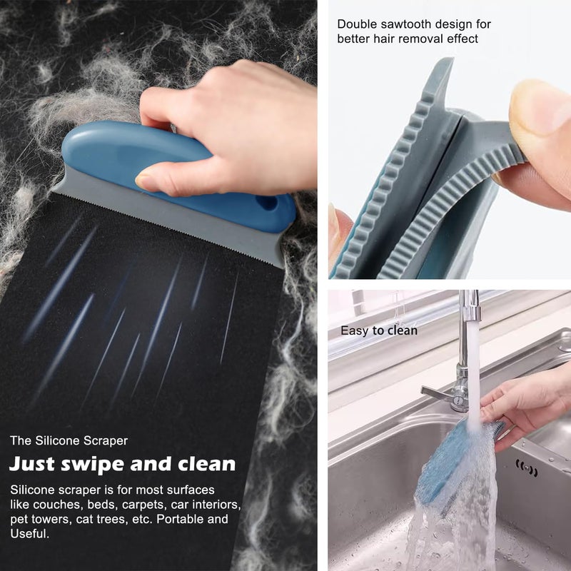 Airbee Pet Hair Remover 3-Pack, Dog Cat Hair Remover, Lint Shaver Cleaner Pro, Fur Removal Tool, Portable Carpet Scraper, Fuzz Rollers Hairball Brush for Carpets, Clothes, Car Mats, Couch, Pet Bed, Furniture - Image 4