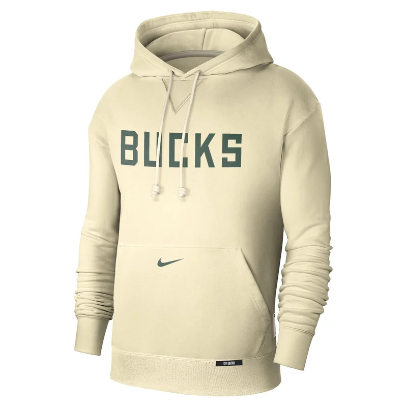 Nike Men's NBA Milwaukee Bucks Standard Issue City Edition Dri-FIT Courtside Hoodie
