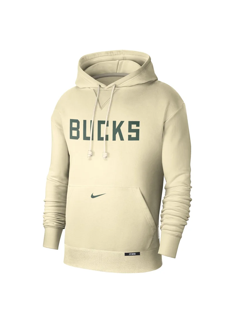 Nike Men's NBA Milwaukee Bucks Standard Issue City Edition Dri-FIT Courtside Hoodie