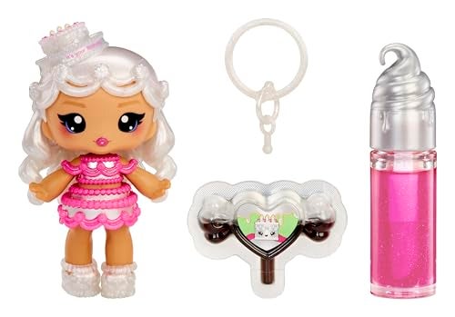 Yummiland Lip Gloss Doll Sour Sweeties Misty Cakes Includes DIY Lip Gloss Removable Keychain Cosmetic Play Collectible Ages 4 - Image 1