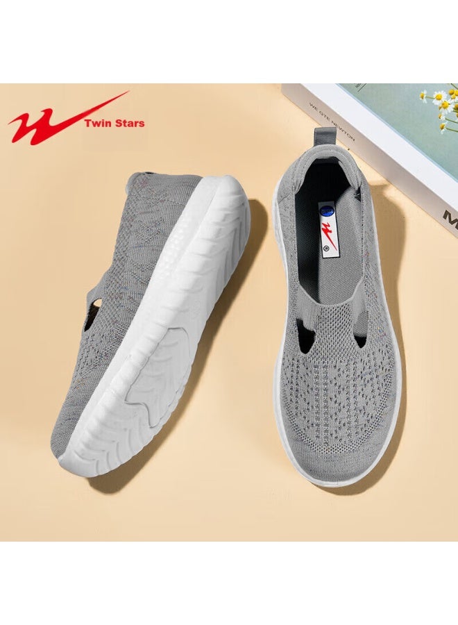 Double Star Eight Shuangxing Bate Elderly Women's Slip-on Shoes, Summer Breathable Walking Soft-soled Lightweight Comfortable Casual Shoes, Lazy Sports Mom Shoes - Image 5