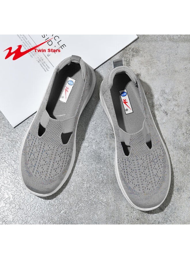 Double Star Eight Shuangxing Bate Elderly Women's Slip-on Shoes, Summer Breathable Walking Soft-soled Lightweight Comfortable Casual Shoes, Lazy Sports Mom Shoes - Image 4