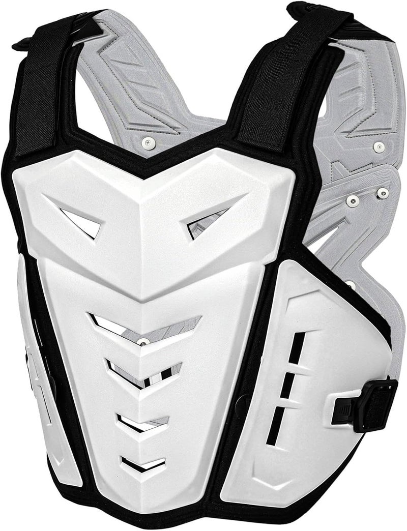 PETA Motorcycle Armor Body Guard Vest for Off-Road Racing and Cycling - White - Image 1