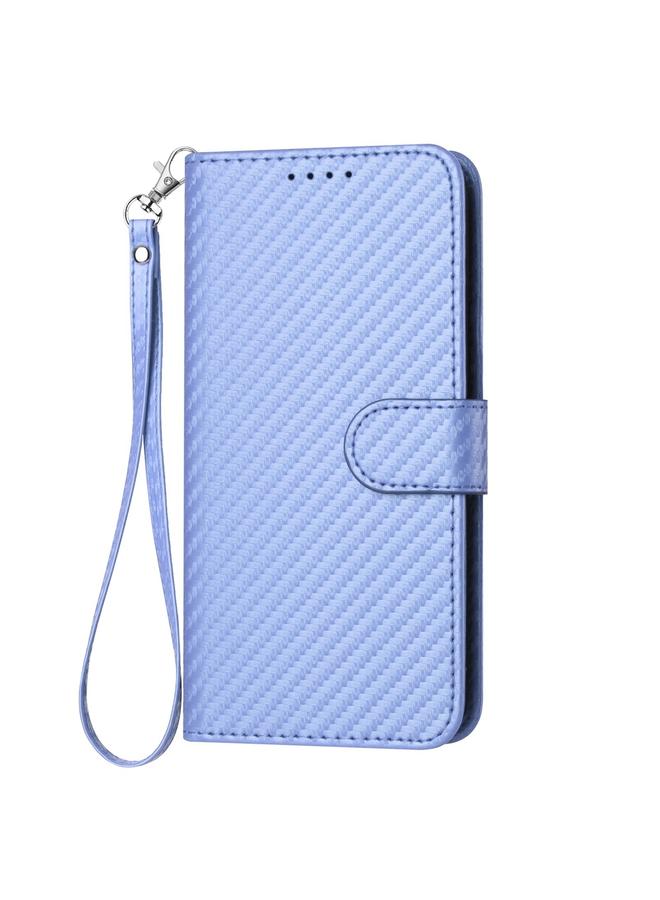 S-TOP Case For Samsung Galaxy A50 / A50s YX0070 Carbon Fiber Buckle Leather Phone Case with Lanyard - Image 2