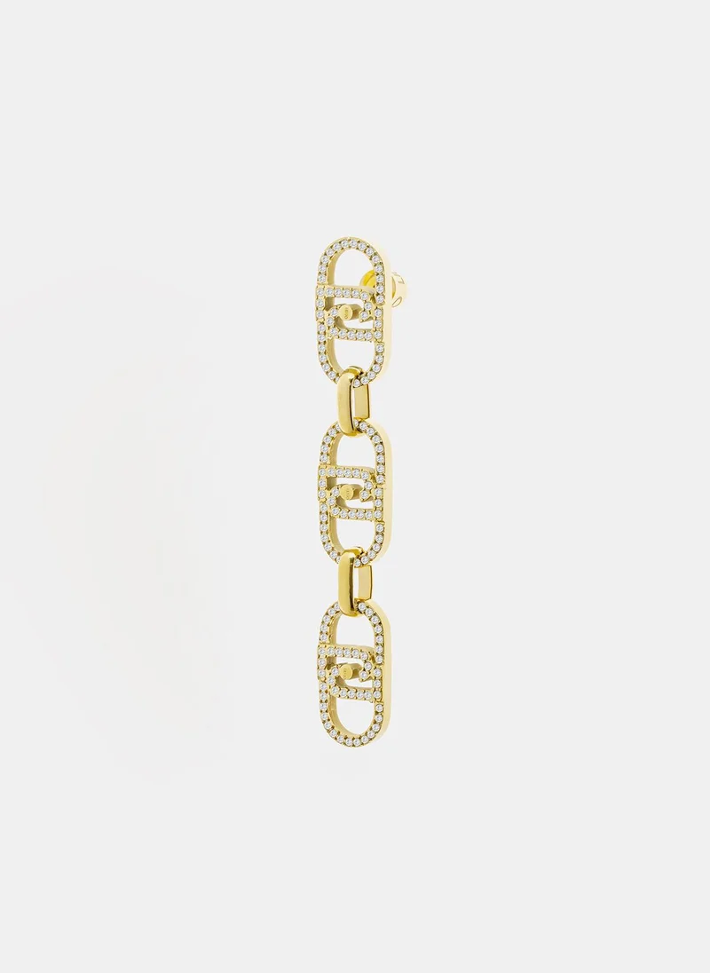 Liu Jo Earrings with rhinestones on monogram elements