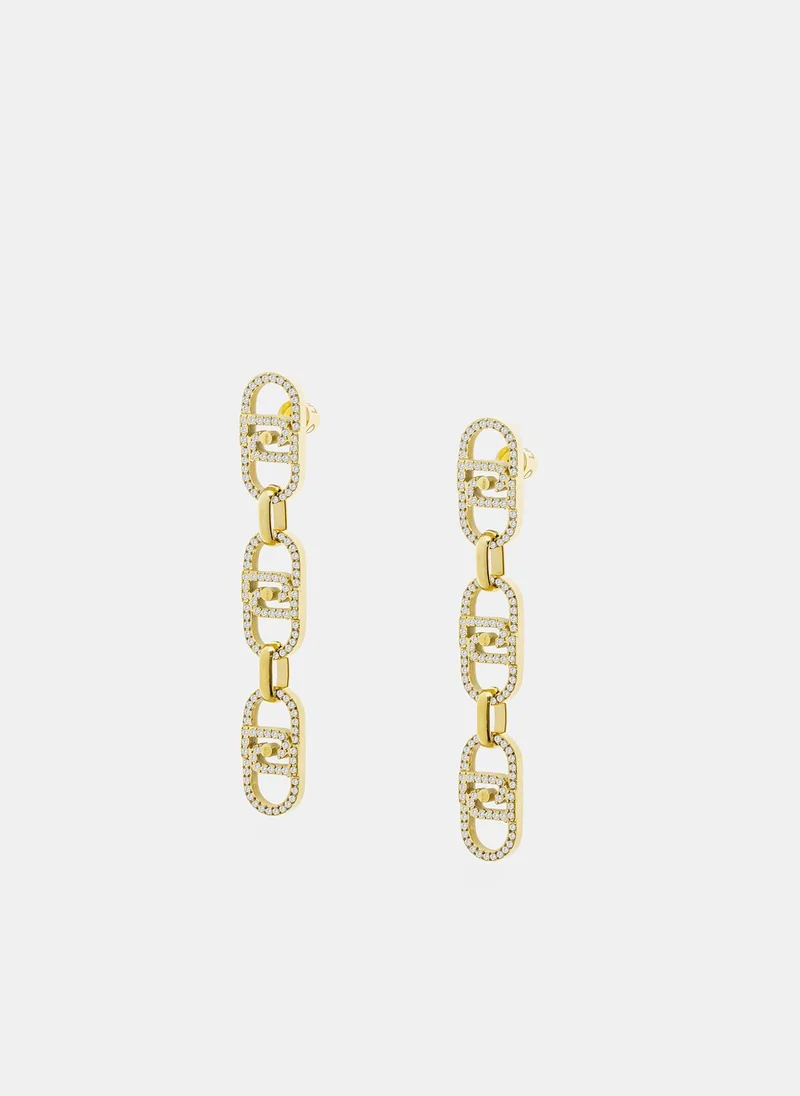 Liu Jo Earrings with rhinestones on monogram elements
