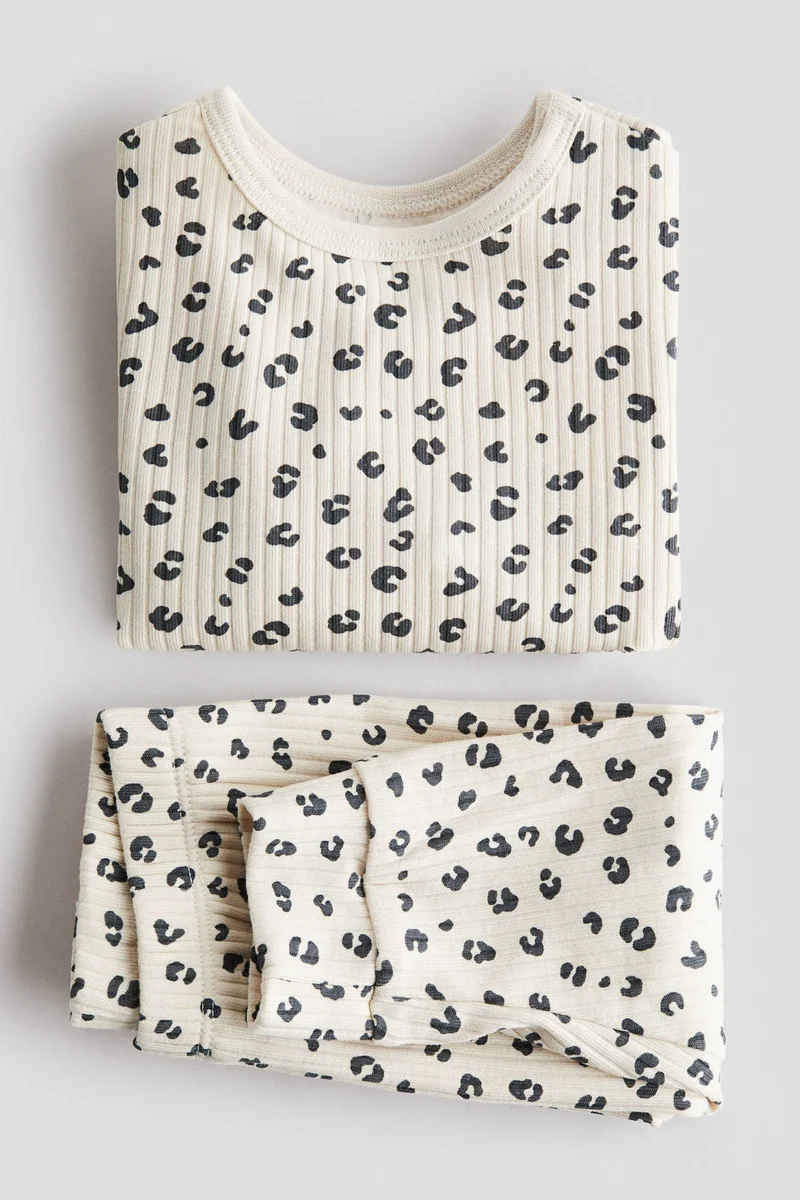 اتش اند ام طقم من القطن المطاطي