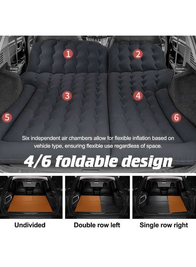 ايتي لايف مرتبة هوائية للسيارة - مرتبة هوائية قابلة للطي والنفخ للمقعد الخلفي - مرتبة هوائية سميكة ومتراكبة مع مضخة هواء كهربائية ومسند قدم طويل ووسادتين، مناسبة للسيارات السيدان/الشاحنات/سيارات الدفع الرباعي - Image 3