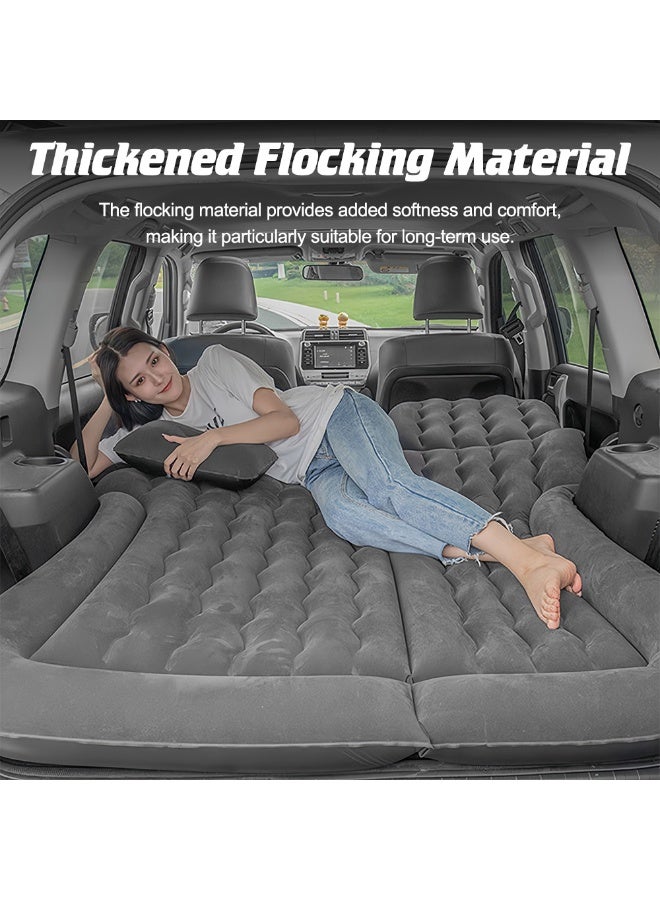 ايتي لايف مرتبة هوائية للسيارة - مرتبة هوائية قابلة للطي والنفخ للمقعد الخلفي - مرتبة هوائية سميكة ومتراكبة مع مضخة هواء كهربائية ومسند قدم طويل ووسادتين، مناسبة للسيارات السيدان/الشاحنات/سيارات الدفع الرباعي - Image 2