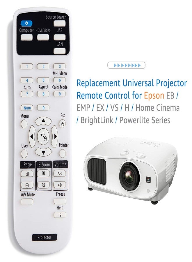 أوميك جهاز تحكم عن بعد لأجهزة عرض إبسون للسينما المنزلية من سلسلة BrightLink Powerlite EB EMP EX VS H - Image 2