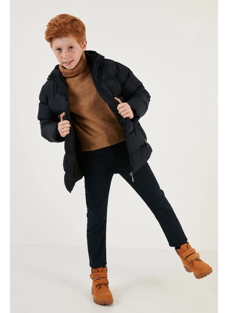 Lela Plush Lined Hooded Winter Coat with Pockets Boys' Coat 5761911