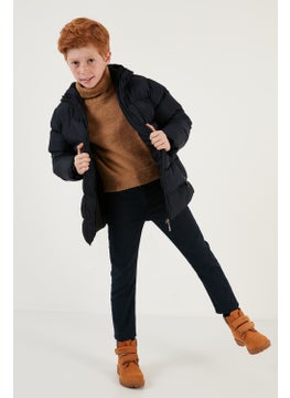 Lela Plush Lined Hooded Winter Coat with Pockets Boys' Coat 5761911  - Image 3