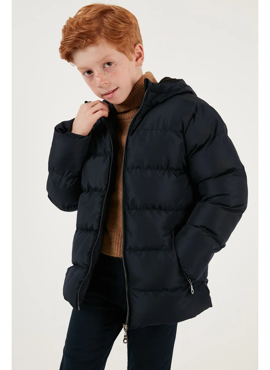 Lela Plush Lined Hooded Winter Coat with Pockets Boys' Coat 5761911