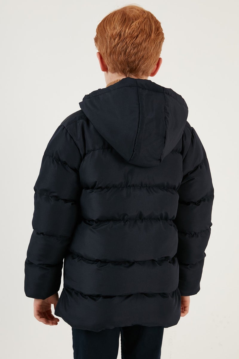 Lela معطف شتوي مبطن ببطانة قطنية مع غطاء ور pockets معطف أولاد 5761911  - Image 5