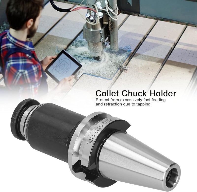BT40 - GT12-110L Tapping Holder with Overload Torsion Protection, Telescopic Collet Chuck for CNC Machining Center, 5mm Buffer Stroke, High - Concentricity Tool Holder for Thread - Image 1