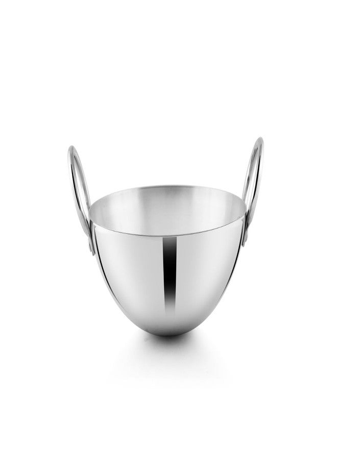 SHAPES Stainless Steel Premium 430 Grade Plain kadhai Heavy Weight, 20 cm I Heavy Gauge I Serverware & Cookware I Without lid I Induction Compatible - Image 1