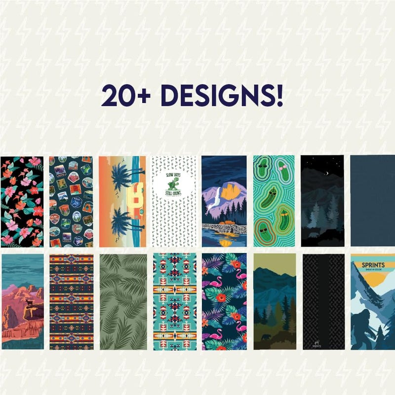 Sprints Athletic Running Towel, Full-Sized, Car Seat Cover - Performance Microfiber (Monstera of Race's Past) - Image 4
