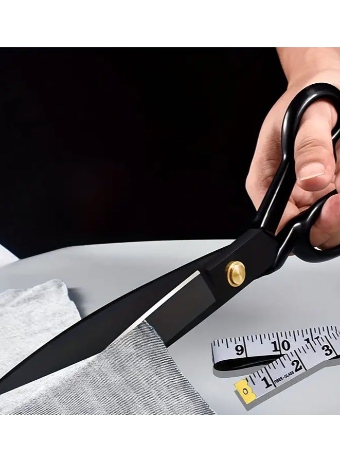 Silka Professional 22 cm Stainless Steel Fabric Scissor for Sewing, Design, and Garments - Black  - Image 2