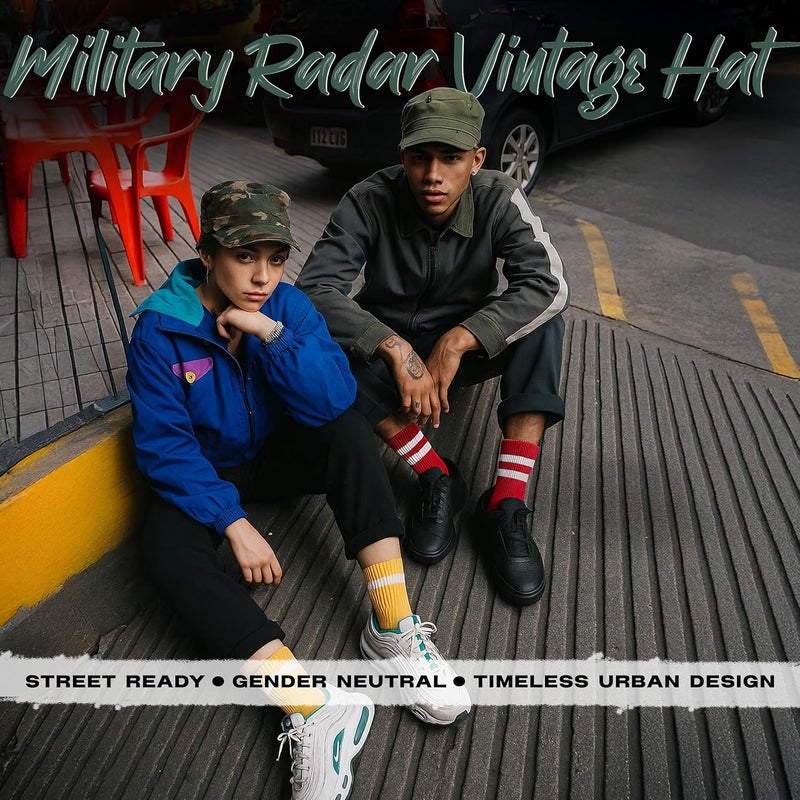 Funky Junque Distressed Military Hat – Newsboy Hats for Women, Short Brim Army Baseball Cap, Womens Cadet Hat Trendy Style - Image 4
