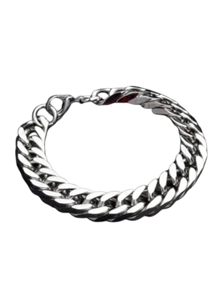 Fayrouz Jewellery Men's Stainless Steel Silver Plated Platinum  - Image 1