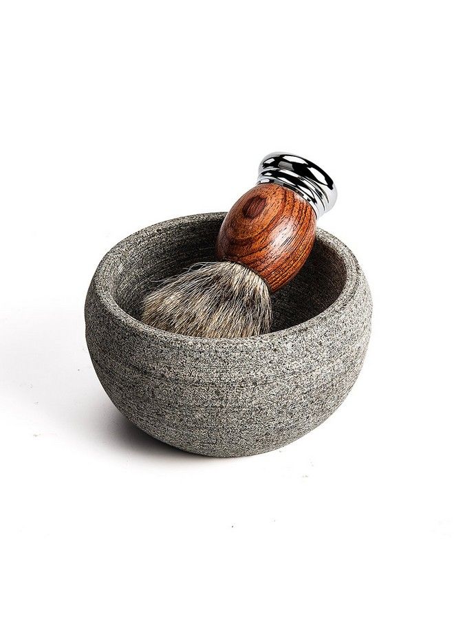 CHARMMAN Shaving Soap & Cream Bowl For Men Natural Granite Stone Keep Warm Better Easier To Lather - Image 5