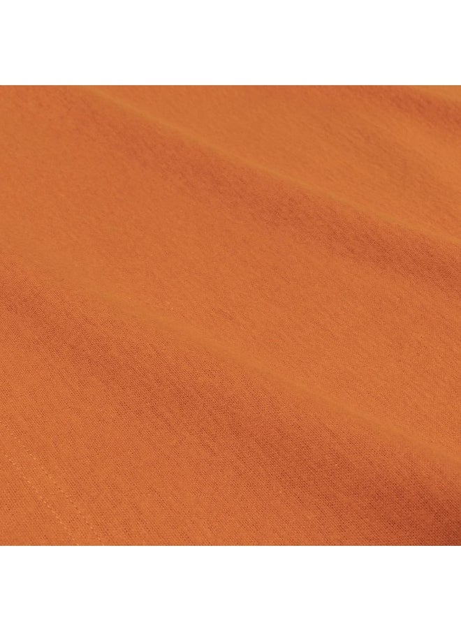 Superior Superior Premium Cotton Flannel Sheets, All Season 100% Brushed Cotton Flannel Bedding, 4-Piece Sheet Set with Deep Fitting Pockets - Pumpkin Solid, Queen Bed  - Image 4